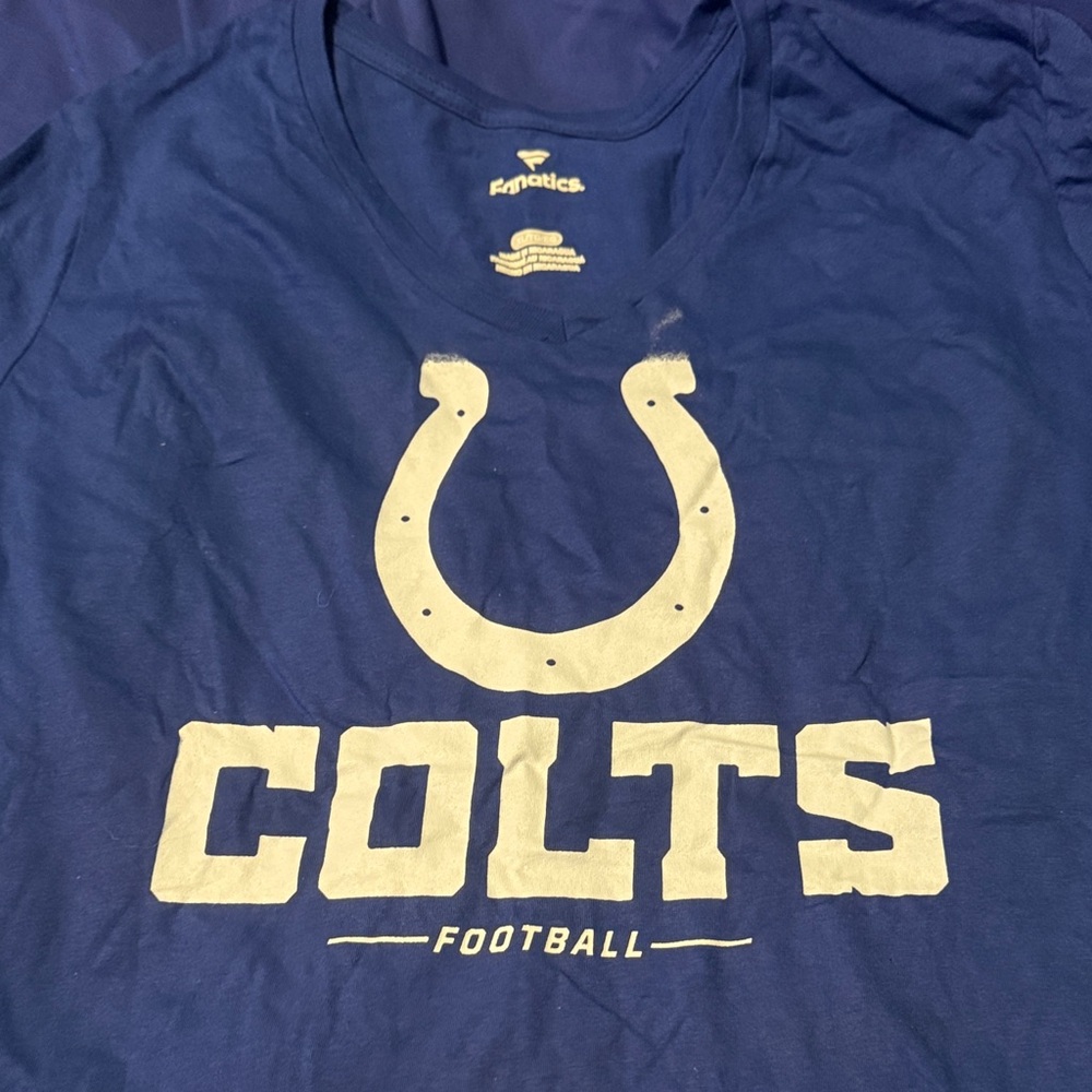 Women’s Fanatics Blue Colts Football Long Sleeve Tee